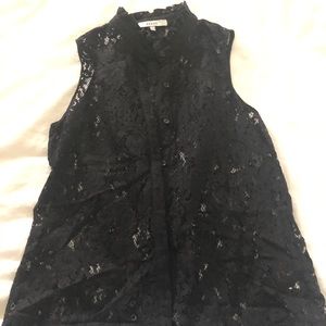 Sleeveless black lace blouse from Nordstrom’s